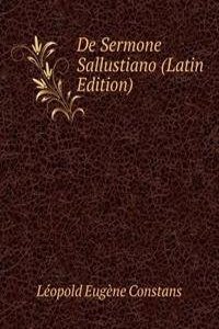 De Sermone Sallustiano (Latin Edition)