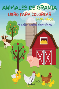 Libro para colorear de animales de granja para niños