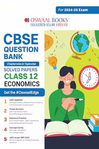 Oswaal CBSE Question Bank Class 12 Economics Hardcover Book, Chapterwise and Topicwise Solved Papers For Board Exams 2025