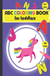 ABC coloring book for toddlers 2-4 years