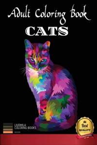 Adult Coloring Book Cats