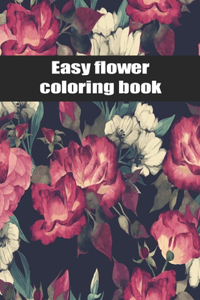 Easy flower coloring book