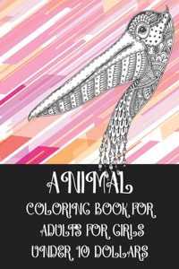 Coloring Book for Adults for Girls - Animal - Under 10 Dollars