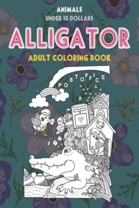 Adult Coloring Book - Under 10 Dollars - Animals - Alligator