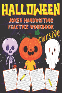 Halloween Jokes Cursive Handwriting Practice Workbook