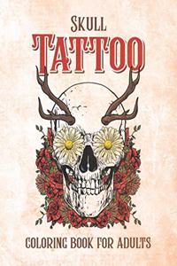 Skull Tattoo Coloring Book For Adults