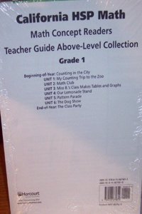 Harcourt School Publishers Math California: Above Level Reader Teacher Guide Collection Grade 1