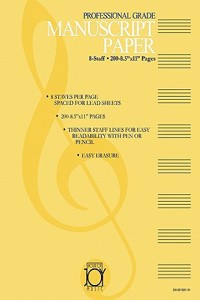 House of Joy Music Deluxe Professional 8-Staff Manuscript Paper