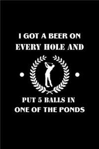 I Got A Beer On Every Hole and Put 5 Balls in one of the Ponds