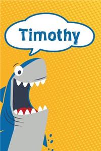 Timothy: Great White Shark Blank Comic Book Notebook Journal Book 120 Pages 6x9