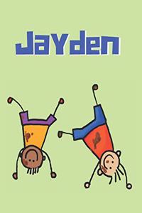 Jayden Personalized Sketchbook Journal Notebook