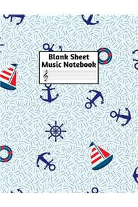 Blank Sheet Music Notebook