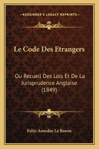 Code Des Etrangers