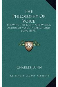 The Philosophy Of Voice