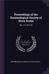 Proceedings of the Entomological Society of Nova Scotia