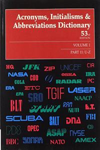 Acronyms, Initialisms, and Abbreviations Dictionary