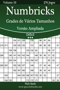 Numbricks Grades de Vários Tamanhos Versão Ampliada - Difícil - Volume 10 - 276 Jogos