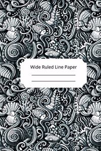 Camouflage Art Theme Wide Ruled Line Paper