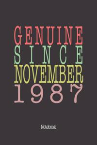 Genuine Since November 1987