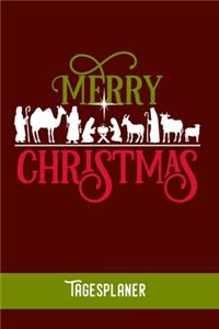 Merry Christmas: Tagesorganizer für mehr Gelassenheit im Alltag / Training - Mahlzeitnotiz - Einkauf - To Do´s - Termine - Dankbarkeit / A5 Format - 6x9 / Glanz Cove