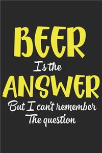 Beer is the answer but i can't remember the question