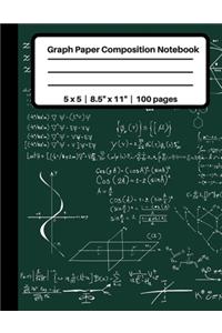 Graph Paper Composition Notebook 5 x 5 - 8.5