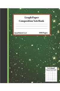 Graph Composition Notebook 5 Squares per inch 5x5 Quad Ruled 5 to 1 100 Sheets