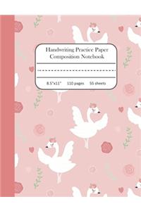 Handwriting Practice Paper Composition Notebook