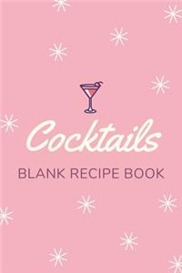 Cocktails Blank Recipe Book