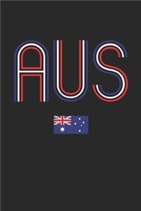 Vintage Australia Notebook - Australia Diary - Retro Australian Flag Journal - Australia Gifts