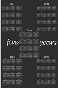 2020-2024 Five Year Planner 60 months Calendar