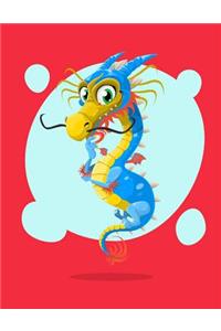 Dragon Sketchbook: Dragon Bordered Sketchbook for Kids. Funny Dragon Drawing Book for Boys and Girls (Blank Bordered Sketchbooks)150 Pages Large 8.5x11 Dragon Sketch Paper Book