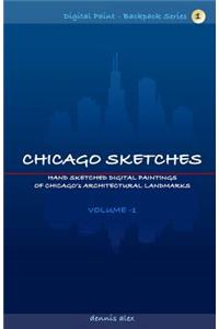 Chicago Sketches - Digital Paint Backpack Series 1