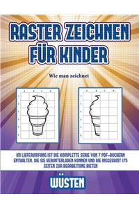 Wie man zeichnet (Raster zeichnen für Kinder - Wüsten)