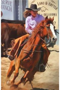 Journal Notebook For Horse Lovers - Rodeo Cowgirl