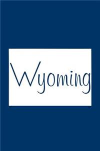 Wyoming - Navy Blue Lined Notebook with Margins