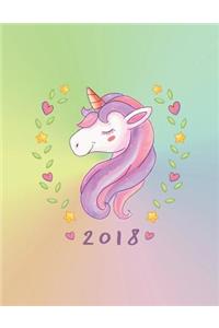 Unicorn 2018 Weekly Planner