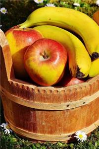 Wooden Basket of Apples and Bananaas Journal
