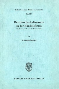 Der Gesellschaftszusatz in Der Handelsfirma