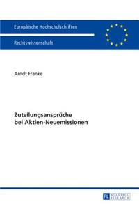 Zuteilungsansprueche Bei Aktien-Neuemissionen