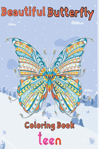 Beautiful Butterfly Coloring Book Teen