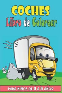 coches Libro de colorear para niños de 4 a 8 años