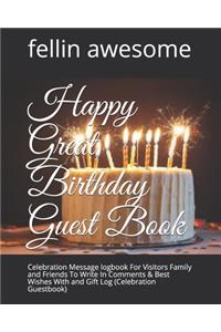 Happy Great Birthday Guest Book