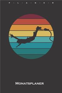 Bungee Jumping Retro Style Bunt Monatsplaner