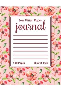 Low Vision Paper Journal
