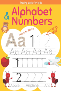 Alphabet & Numbers tracing book