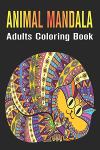 Animal Mandala Adults Coloring Book