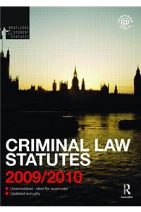 Criminal Law Statutes 2009-2010