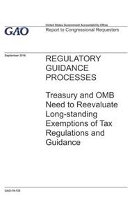 Regulatory Guidance Processes