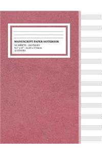 Manuscript Paper Notebook